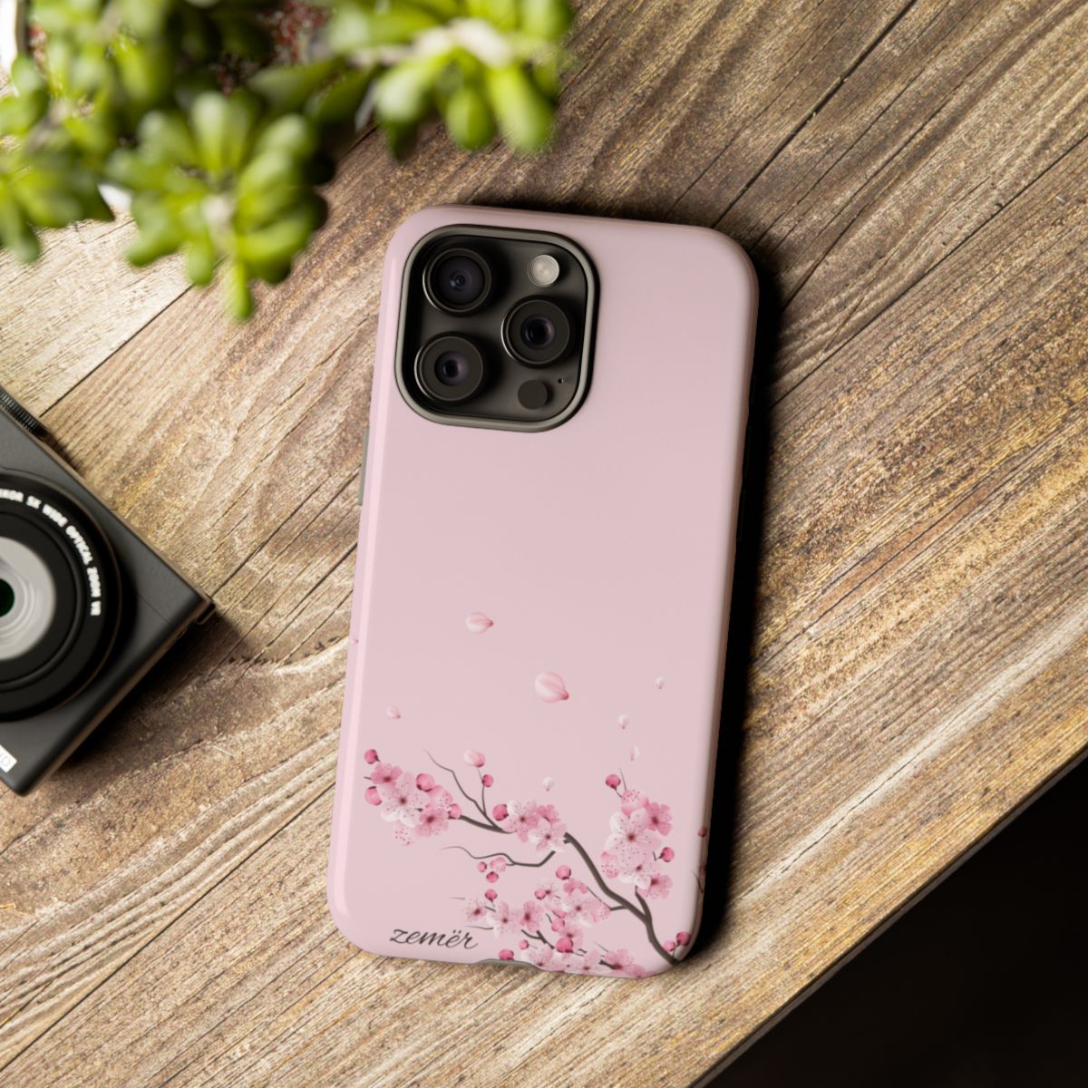 Zemër Floral iPhone Case – Pink Blossom Design