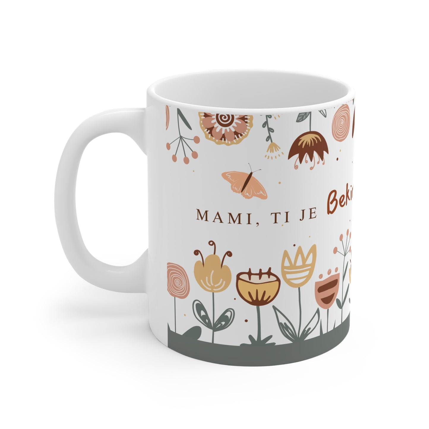 Mami "Bekimi im me i madh" Mug Mother’s Day Gift | Floral Keepsake Cup