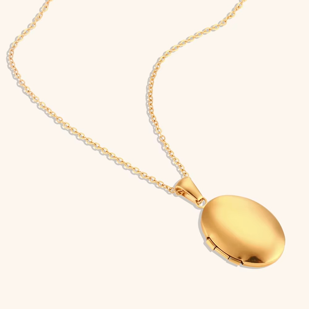 Golden Heirloom Locket Necklace Gold-Tone Finish | Timeless Keepsake Jewellery