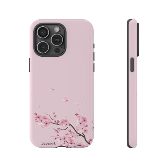 Zemër Floral iPhone Case – Pink Blossom Design