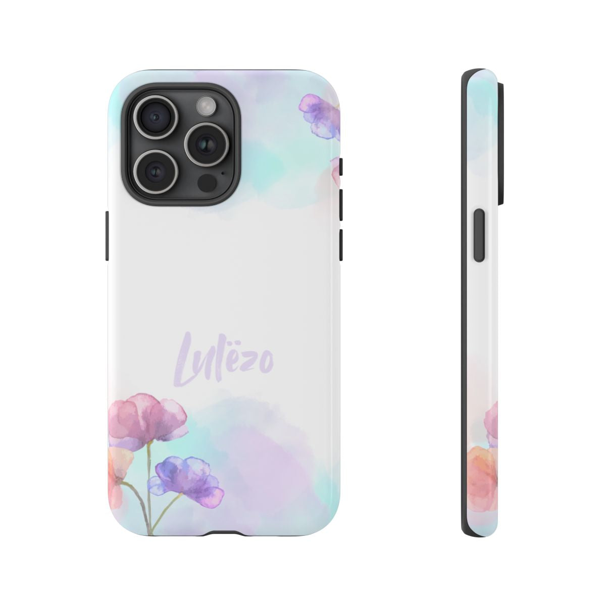 Lulëzo Floral iPhone Case – Pastel Albanian Quote Design