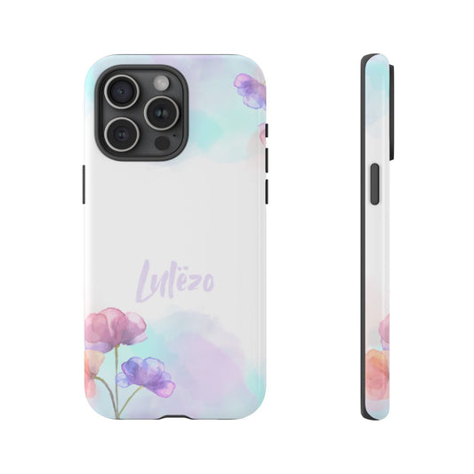 Lulëzo Floral iPhone Case – Pastel Albanian Quote Design