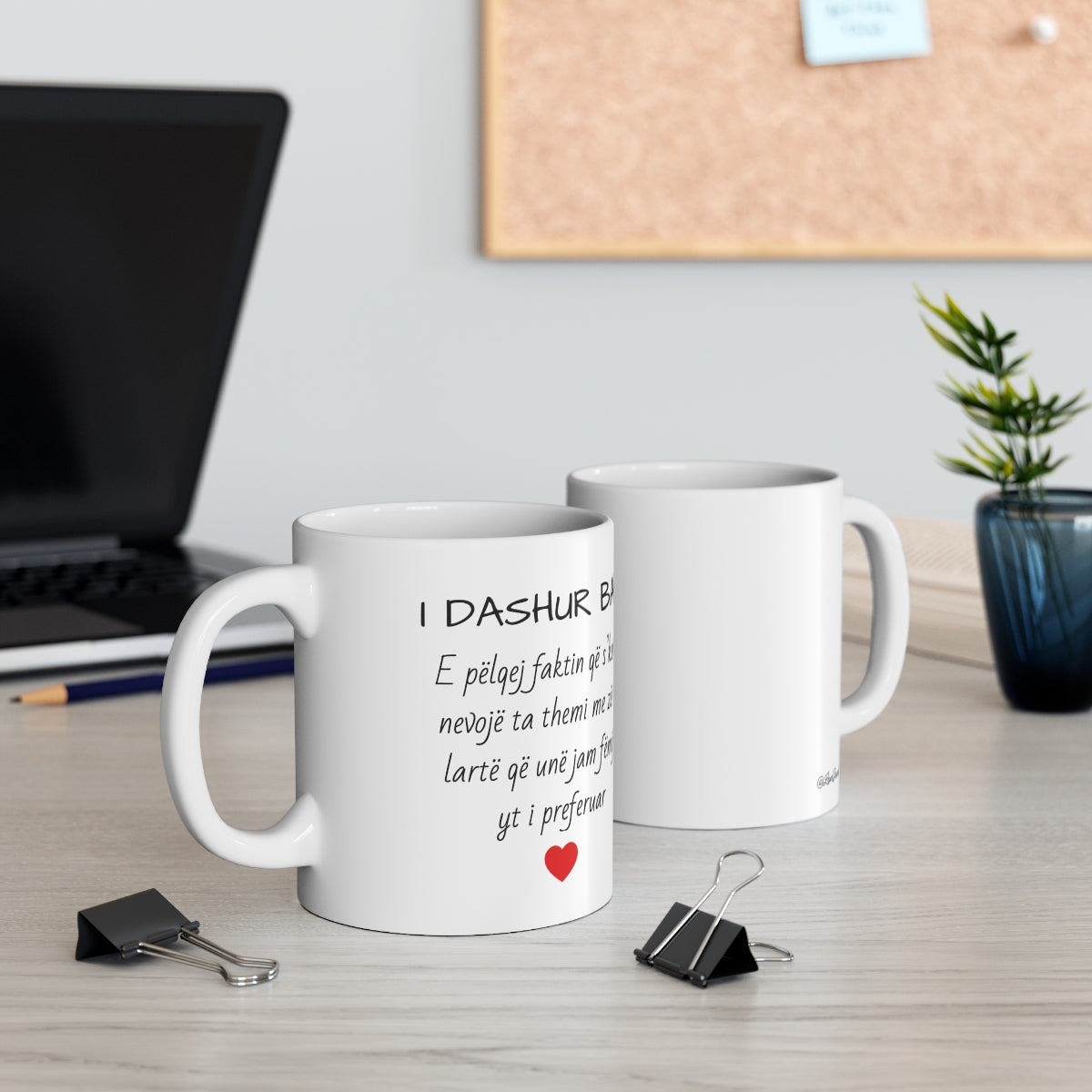 I Dashur Babi Mug Heartfelt Message | Classic Dad Appreciation Mug