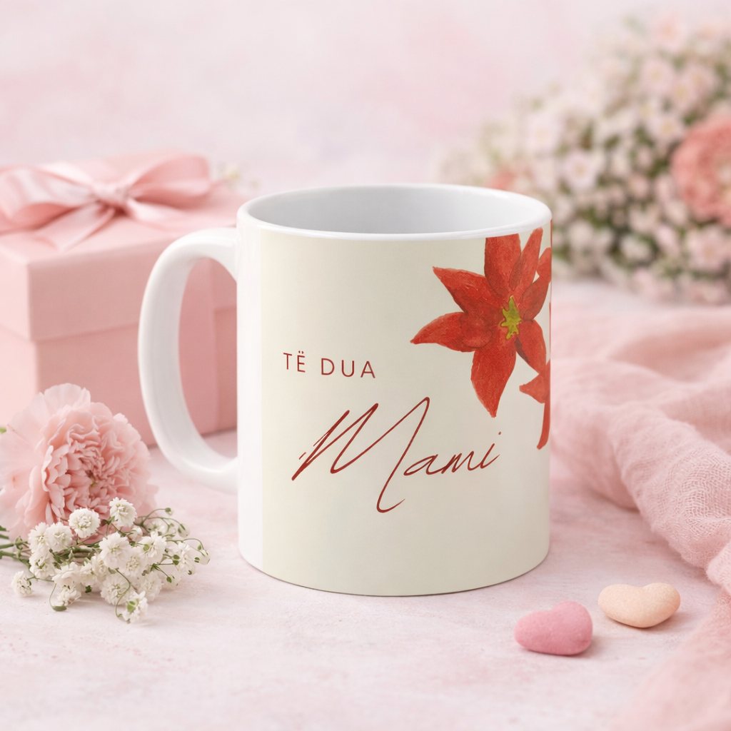 Te Dua Mami Floral Mug  Mother’s Day Gift | Elegant Ceramic Keepsake