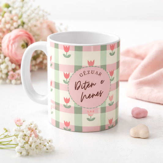 Gezuar Diten e Nenes Mug Mother’s Day Gift | Floral Keepsake Cup
