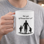 Babi Ynë, Gjithmonë Heroi Ynë Mug  Father & Children Silhouette | Hero Dad Mug