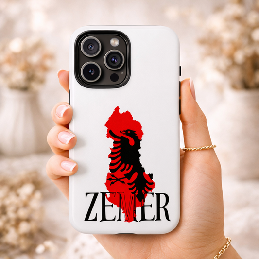 Albanian “Zemër” iPhone Case – Patriotic Phone Cover