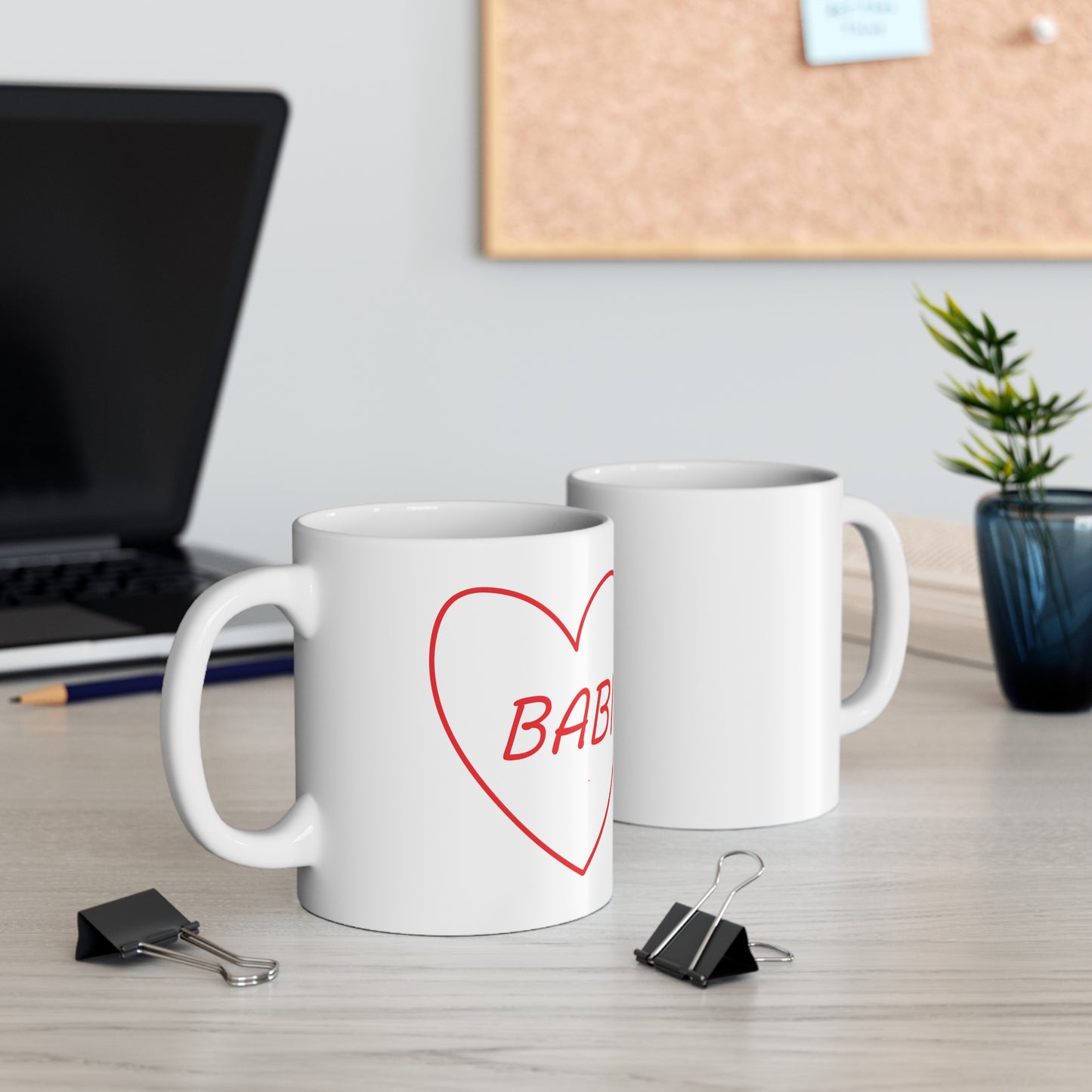 Babi Love Heart Mug Red Heart Design | Fathers Day Love Birthday Mug