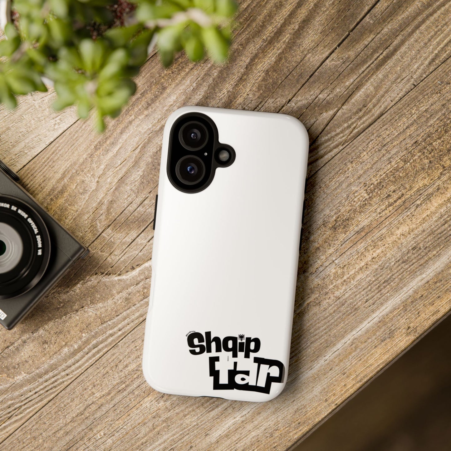 Shqipëtar Minimal iPhone Case Albanian Pride Phone Cover Black and White