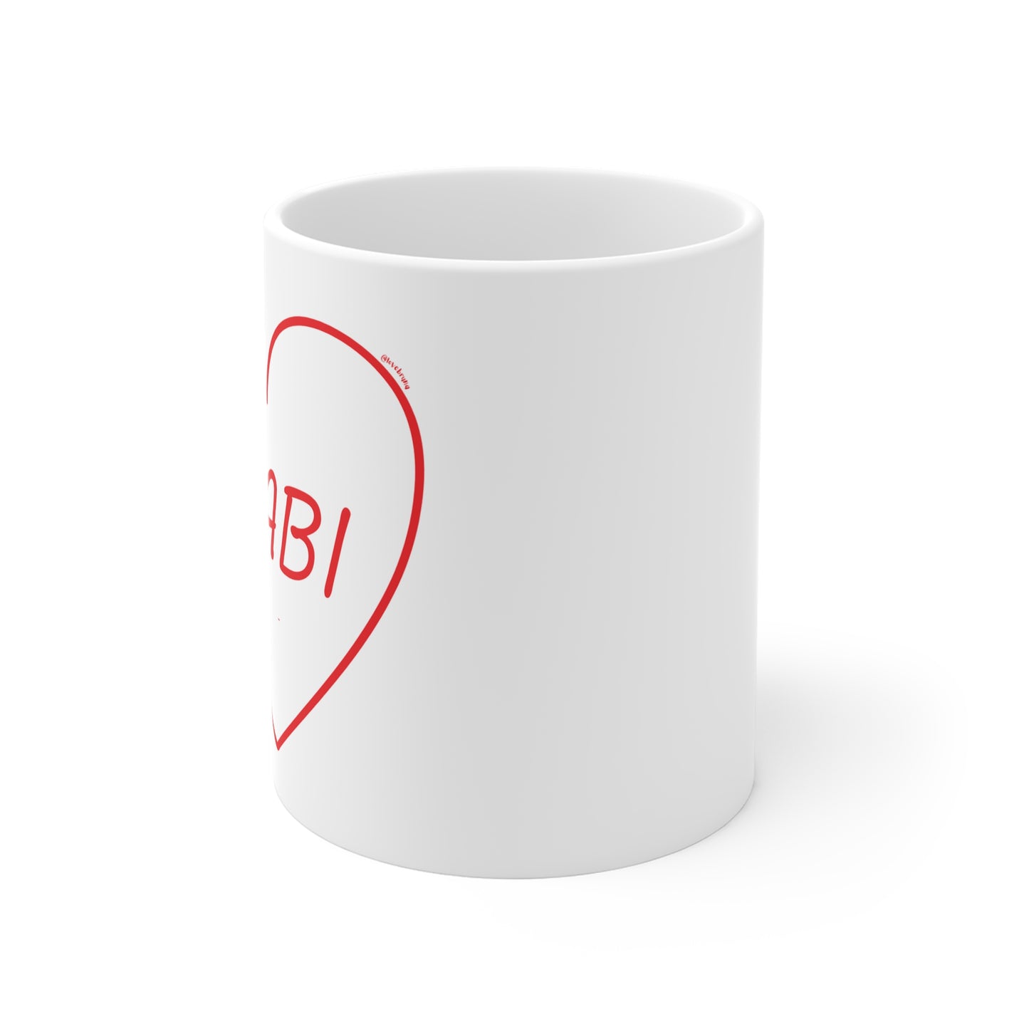 Babi Love Heart Mug Red Heart Design | Fathers Day Love Birthday Mug