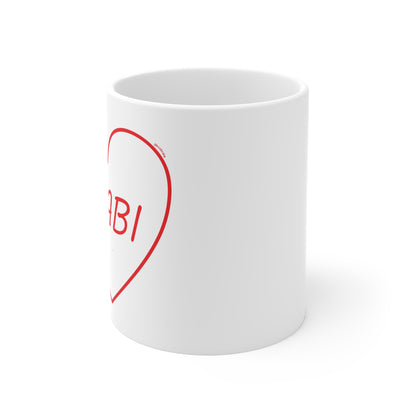 Babi Love Heart Mug Red Heart Design | Fathers Day Love Birthday Mug