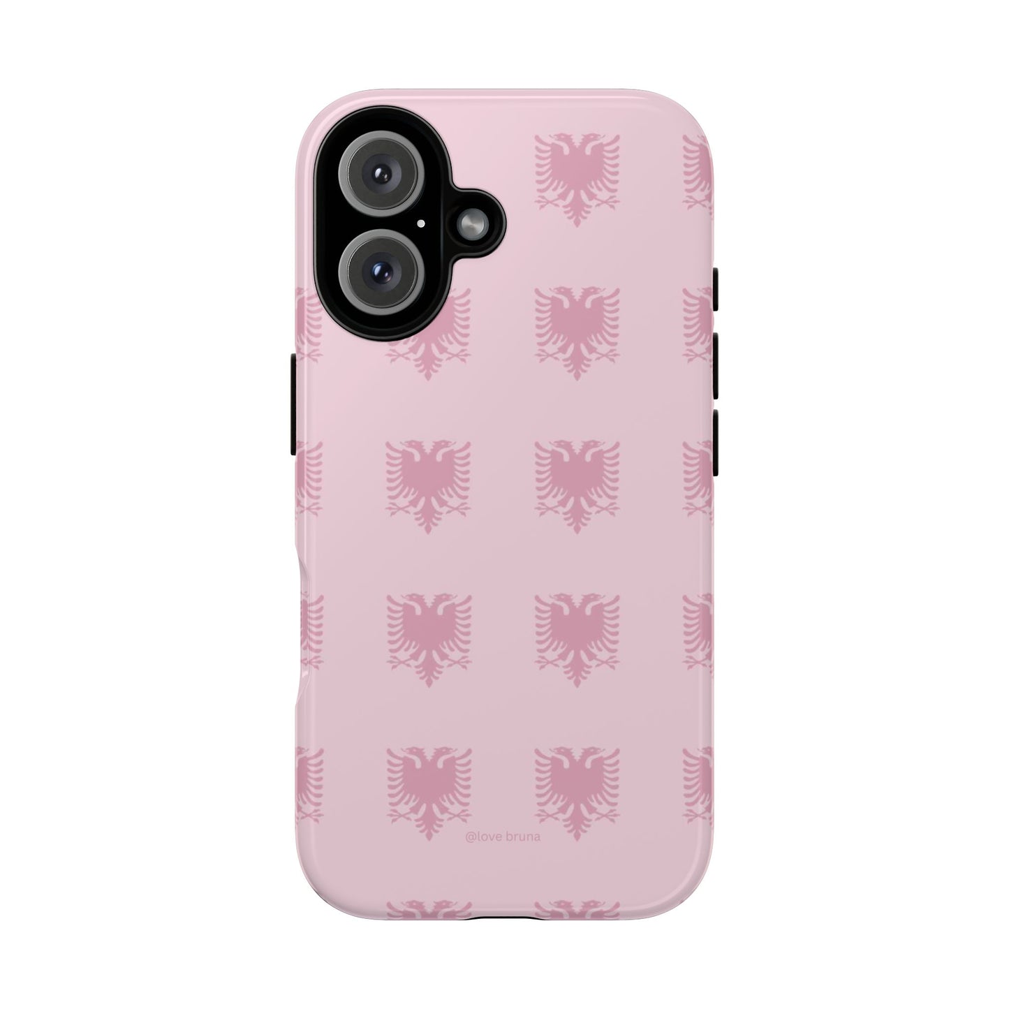 Pink Albanian Eagle Phone Case  Soft Pink Albanian Flag Pattern | Minimal Everyday Protection