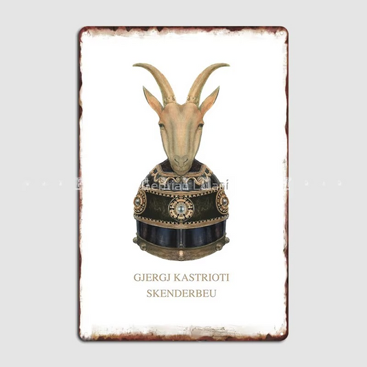 Classic Albanian Heritage | Gjergj Kastrioti Skenderbeu | Vintage Metal Wall Art