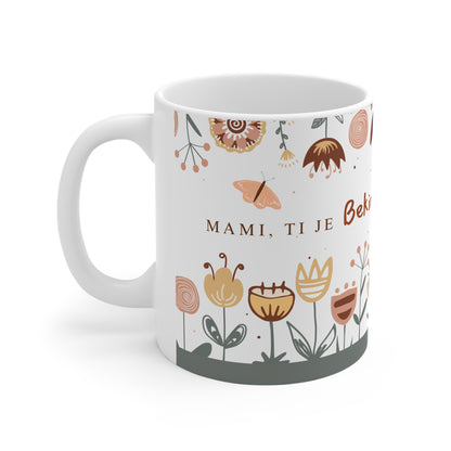 Mami "Bekimi im me i madh" Mug Mother’s Day Gift | Floral Keepsake Cup