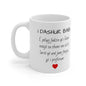 I Dashur Babi Mug Heartfelt Message | Classic Dad Appreciation Mug