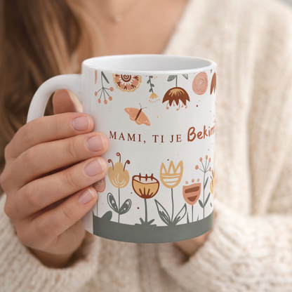 Mami "Bekimi im me i madh" Mug Mother’s Day Gift | Floral Keepsake Cup