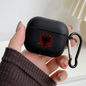 Albanian AirPods Case in Black | Shockproof & Durable Silicone Protection