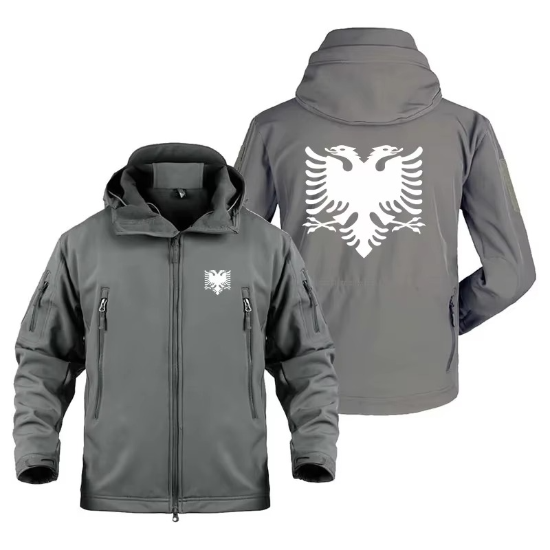 Albanian Flag Water-Resistant | Warm & Durable Outdoor Performance Coat / Jacket