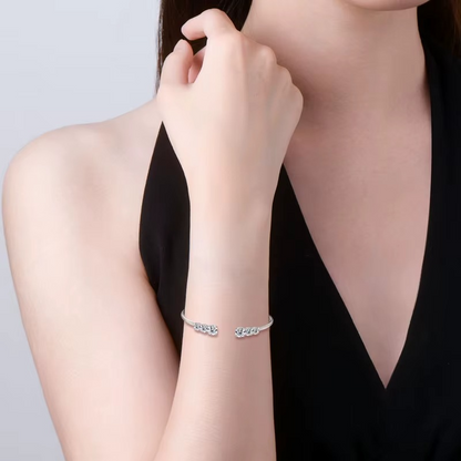 Moissanite Certified Cuff Bangle | 925 Sterling Silver | Women's Luxury Jewellery Gift