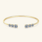 Moissanite Certified Cuff Bangle | 925 Sterling Silver | Women's Luxury Jewellery Gift