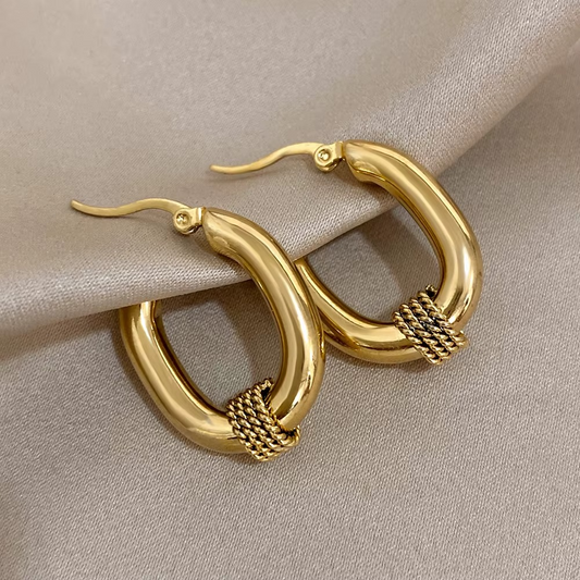 Chunky U-Shape Hoop Earrings 316L Stainless Steel | Modern Punk Elegance