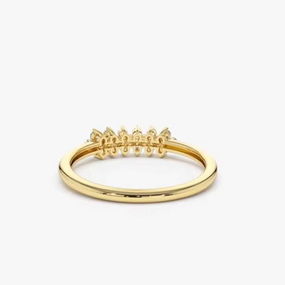 Moissanite Certified Cluster Constellation Ring | 925 Sterling Silver | 18K Gold & Silver | Women's Dainty Ring