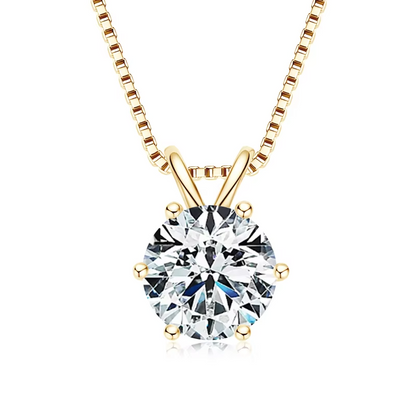 Certified Moissanite Solitaire Necklace  0.5–5ct | 925 Sterling Silver Luxury Pendant
