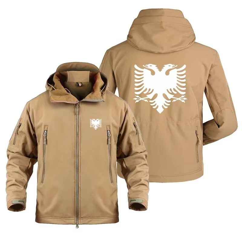 Albanian Flag Water-Resistant | Warm & Durable Outdoor Performance Coat / Jacket