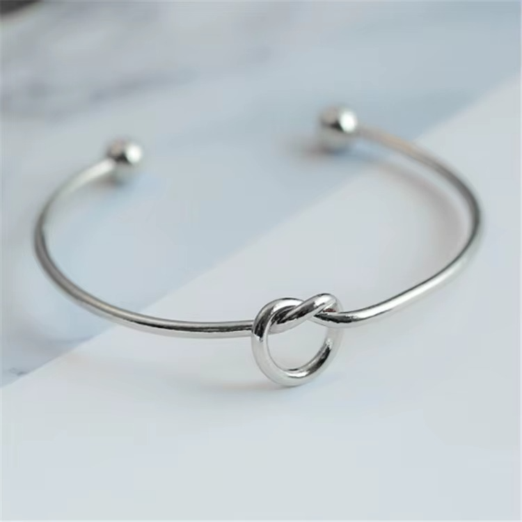 Vintage Knot Woven Twist Bangle Stainless Steel | Statement Streetwear Bracelet