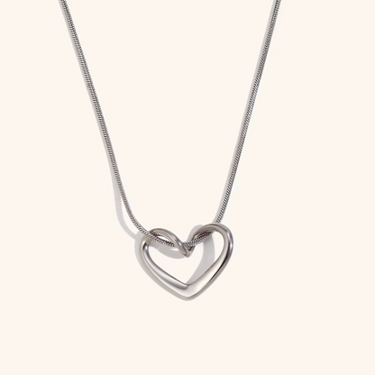 Interlinked Heart Pendant Necklace Gold & Silver-Tone Finish | Luxe Modern Romance Jewellery