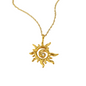 Sunshine Solar Spiral Pendant Necklace Gold-Tone Finish | Luxe Celestial Jewellery