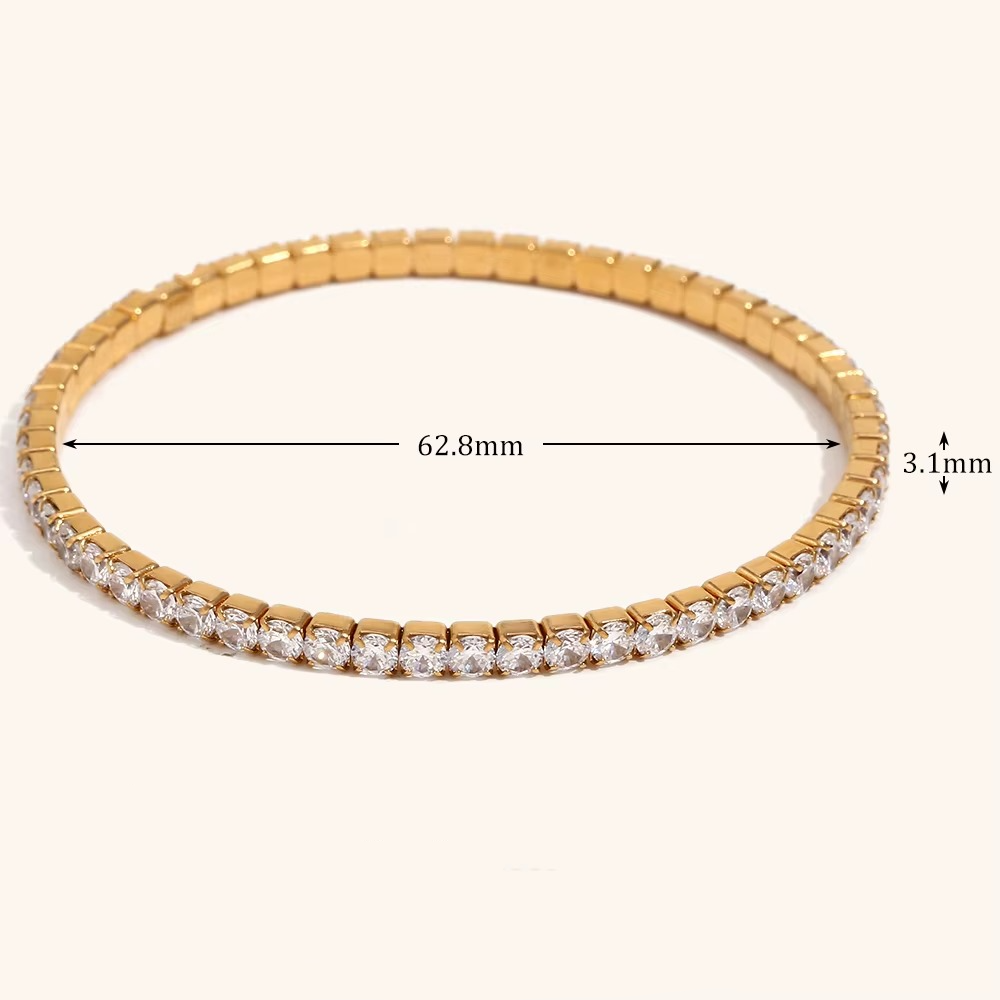 Eternal Spark Tennis Bracelet Gold or Silver Finish | Luxe Statement Jewellery