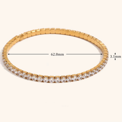 Eternal Spark Tennis Bracelet Gold or Silver Finish | Luxe Statement Jewellery