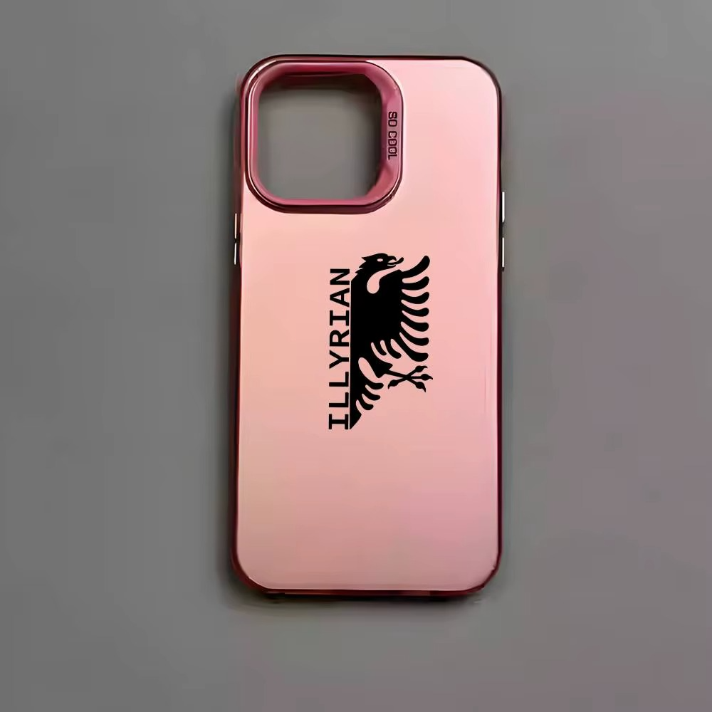 Luxury Albanian Illyrian Flag Eagle Matte Metallic | Shockproof & Durable iPhone Cover Case
