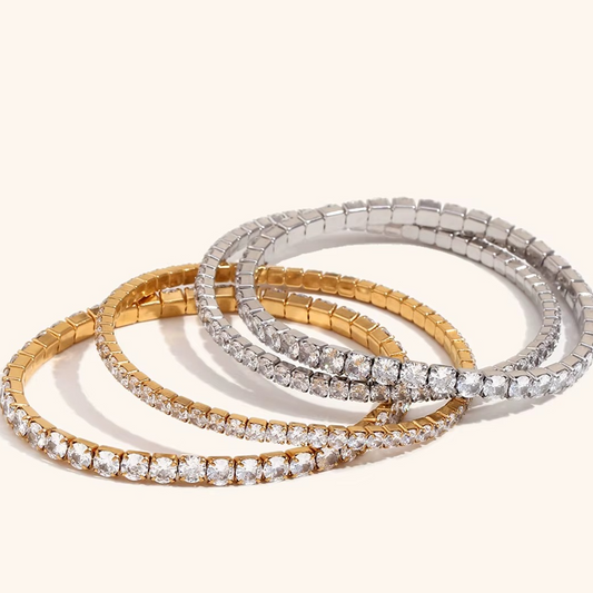Eternal Spark Tennis Bracelet Gold or Silver Finish | Luxe Statement Jewellery