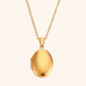 Golden Heirloom Locket Necklace Gold-Tone Finish | Timeless Keepsake Jewellery