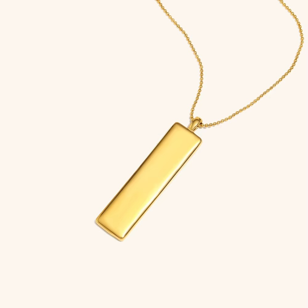 Zodiac Bar Pendant Necklace Gold & Silver-Tone Finish | Luxe Celestial Jewellery