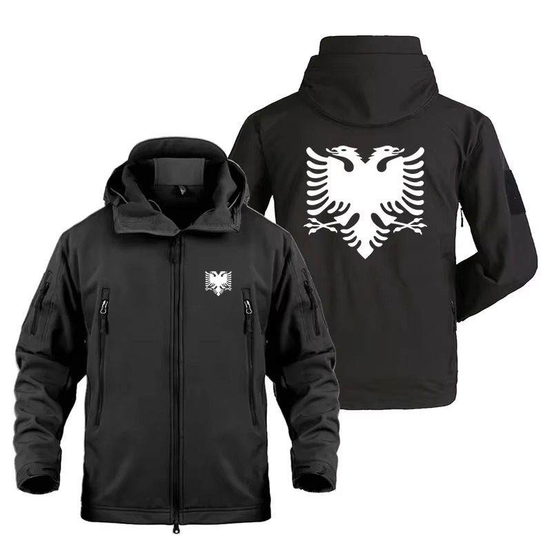 Albanian Flag Water-Resistant | Warm & Durable Outdoor Performance Coat / Jacket