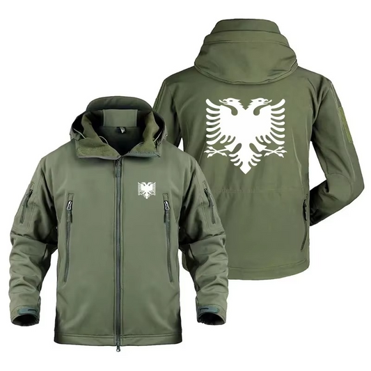 Albanian Flag Water-Resistant | Warm & Durable Outdoor Performance Coat / Jacket