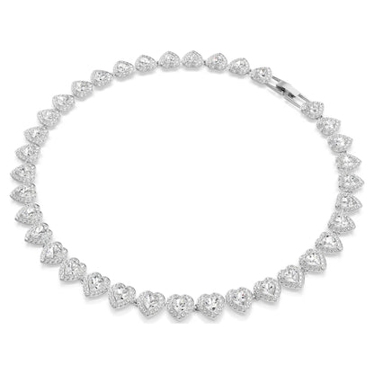Heart Pavé Choker Necklace  Rhodium-Plated | Crystal Statement Jewellery